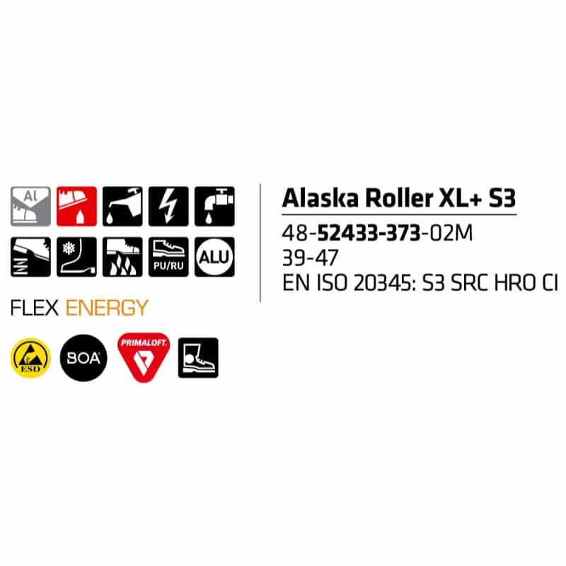 Sievi Alaska Roller XL+ S3 turvakengät BOA®-kiristysmekanismilla - Image 2