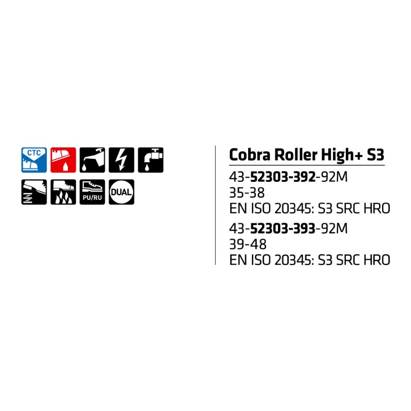 Sievi Cobra Roller High+ S3 turvakengät BOA®-kiristysmekanismilla - Image 11