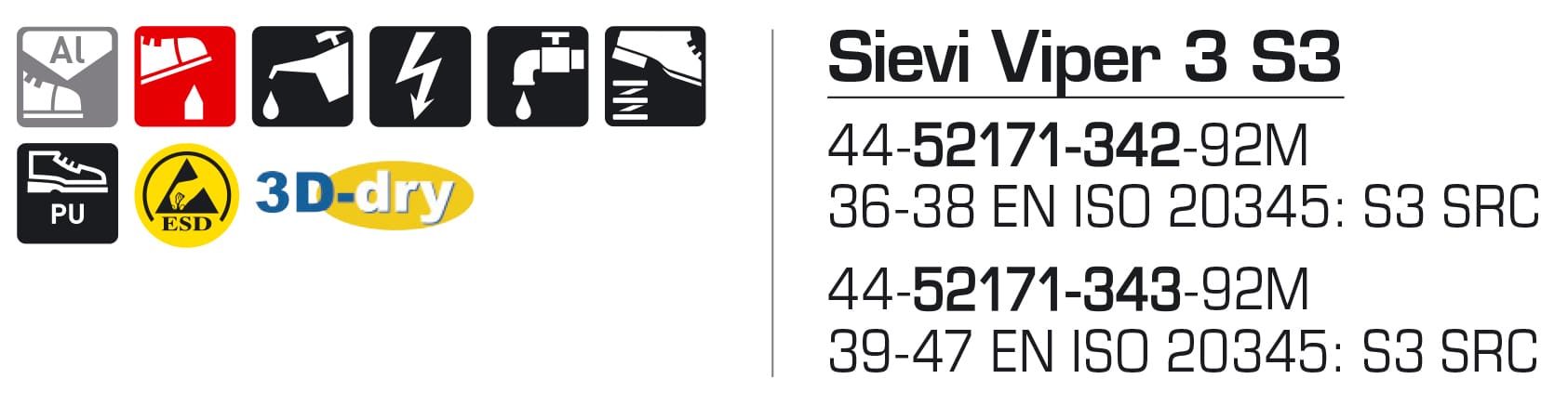 Sievi Viper 3 S3 turvakengät - Image 5
