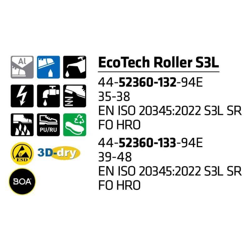Sievi EcoTech Roller S3L turvakengät - Image 2