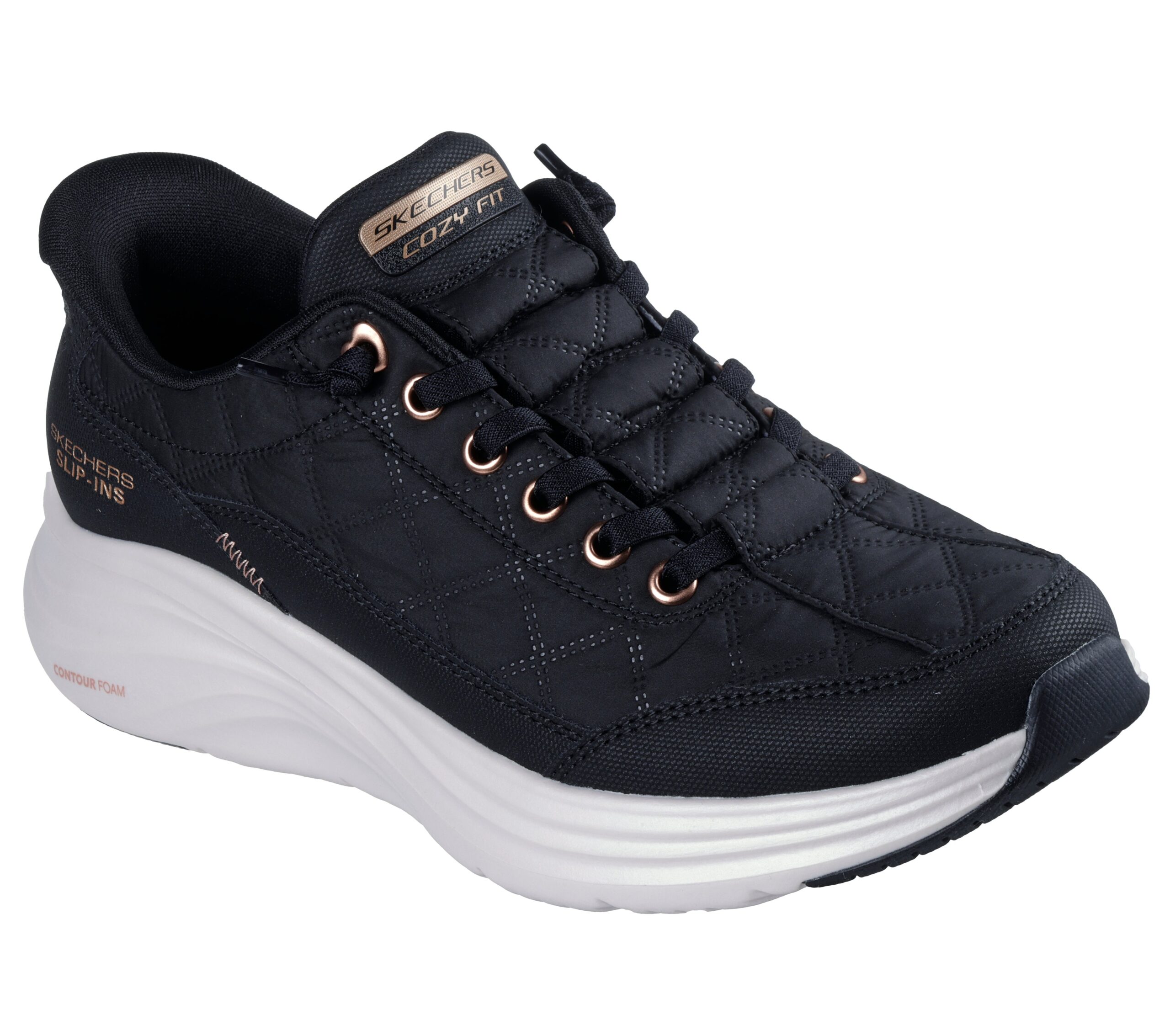 Skechers Slip-ins: Contour Foam - Cozy Fit Golden Hour - Black - Image 3