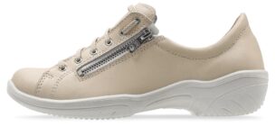 Sievi Salla XL beige kävelykenkä nauha-vetoketju