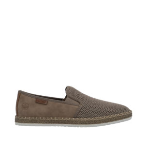 Beige Rieker B5265-65 miesten slipper elastisella sisäänkäynnillä ja pehmeällä sisäpohjalla.