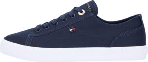 Tommy Hilfiger FW0FW09170 naisten matalavartinen kangastennari, jossa on nauhakiinnitys, canvas-päällinen ja klassinen vapaa-ajan tyyli