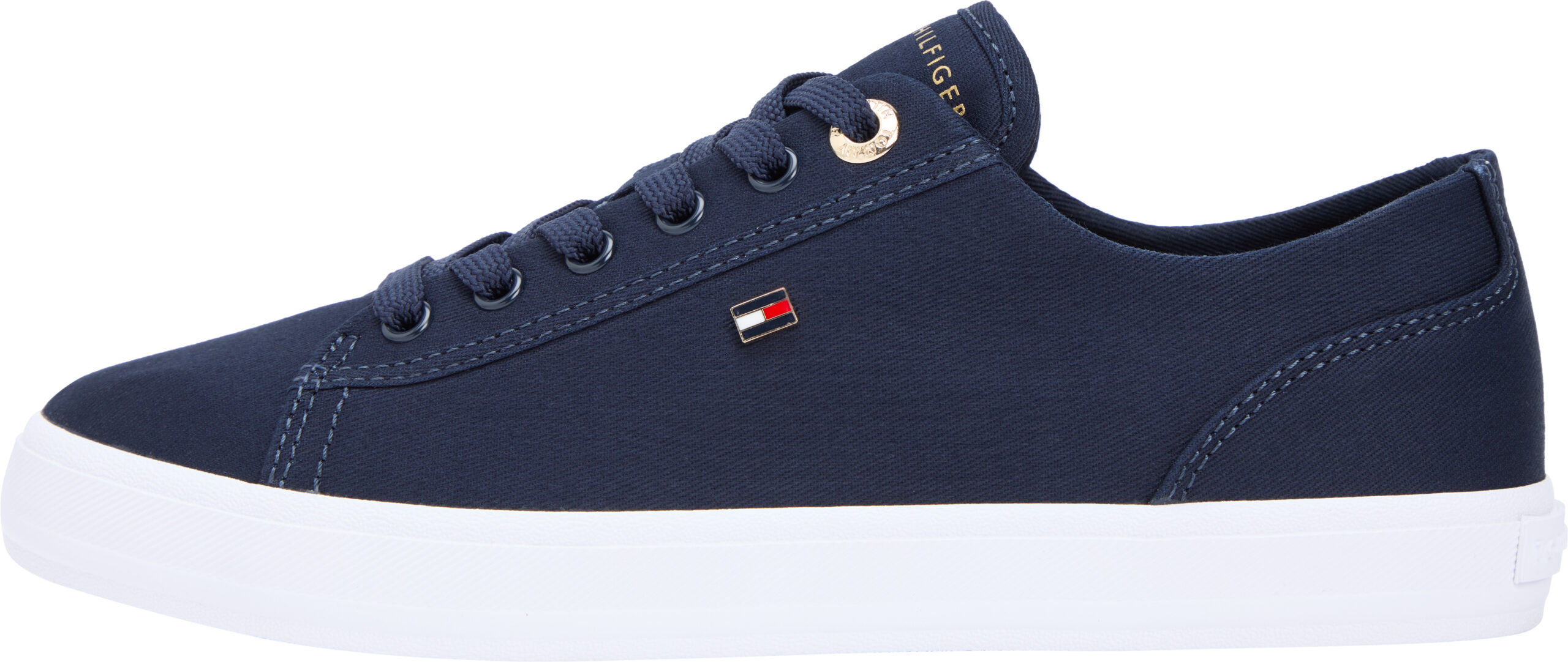 Tommy Hilfiger FW0FW09170 naisten matalavartinen kangastennari, jossa on nauhakiinnitys, canvas-päällinen ja klassinen vapaa-ajan tyyli