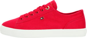 Tommy Hilfiger FW0FW09170 naisten kangastennari, jossa on nauhakiinnitys, matala varsi ja klassinen canvas-tyylinen vapaa-ajan ilme.