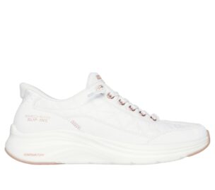 Skechers Slip-ins: Contour Foam – Cozy Fit Golden Hour – White