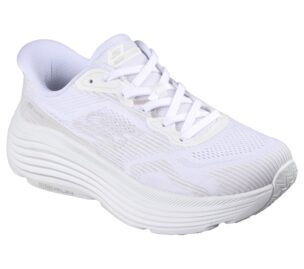 Valkoinen naisten Skechers 129484 WHT Slip-ins Max Cushioning Endeavour Sequoya -kävelykenkä.
