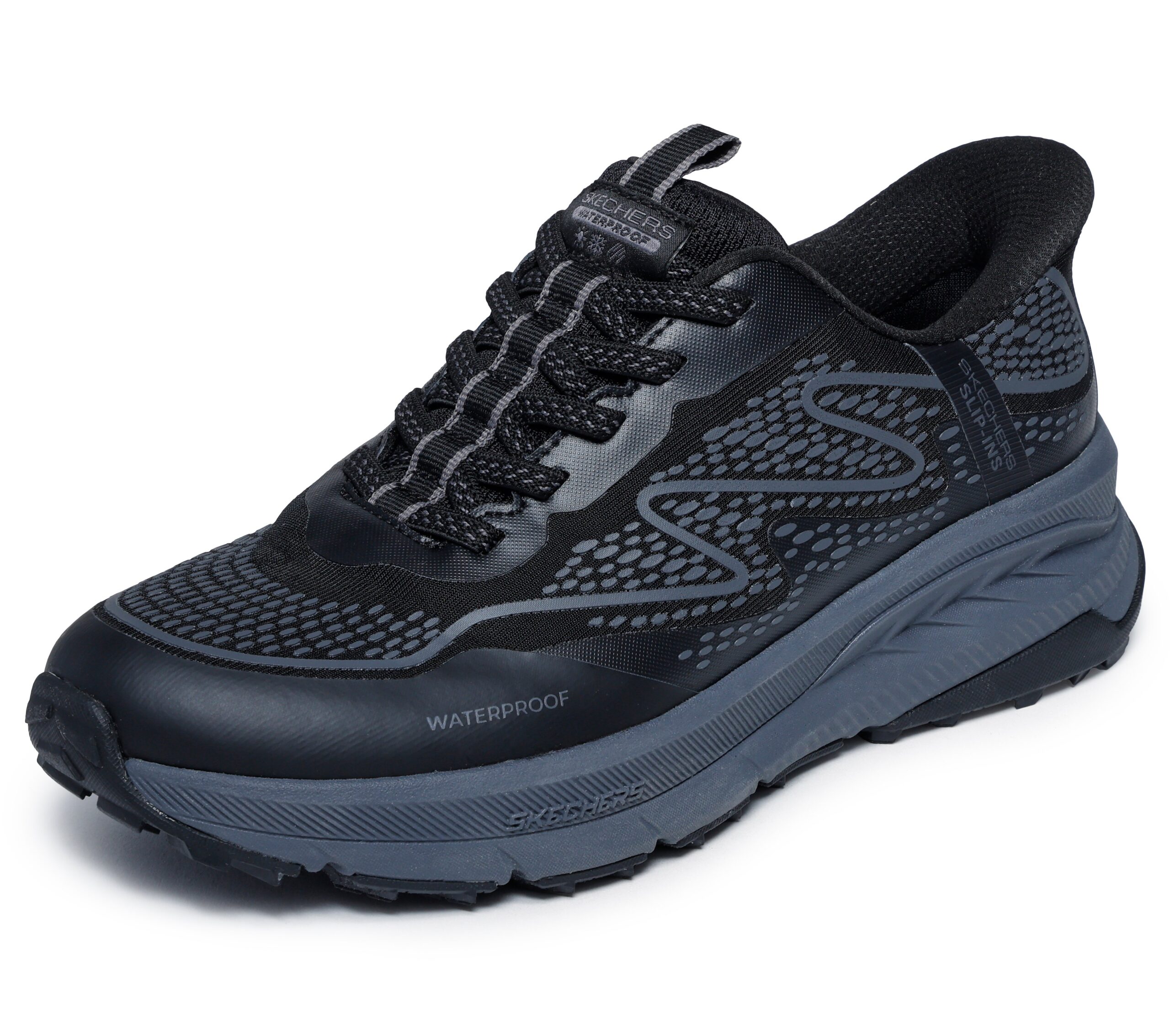 Skechers Slip-ins: Switch Back - Mist - Waterproof - Black - Image 5