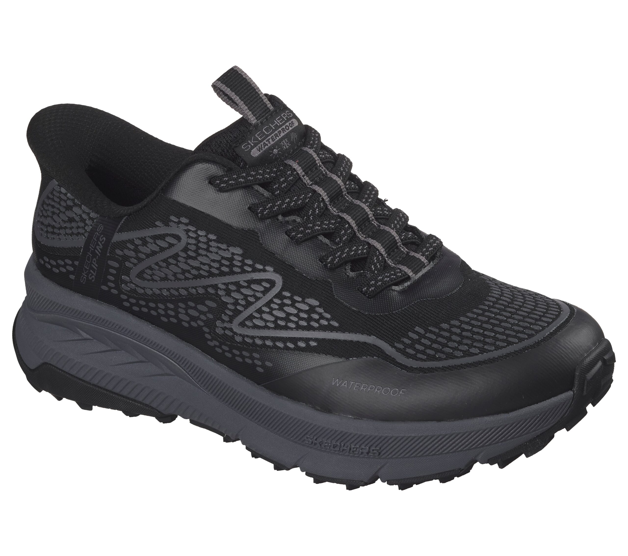 Skechers Slip-ins: Switch Back - Mist - Waterproof - Black - Image 3