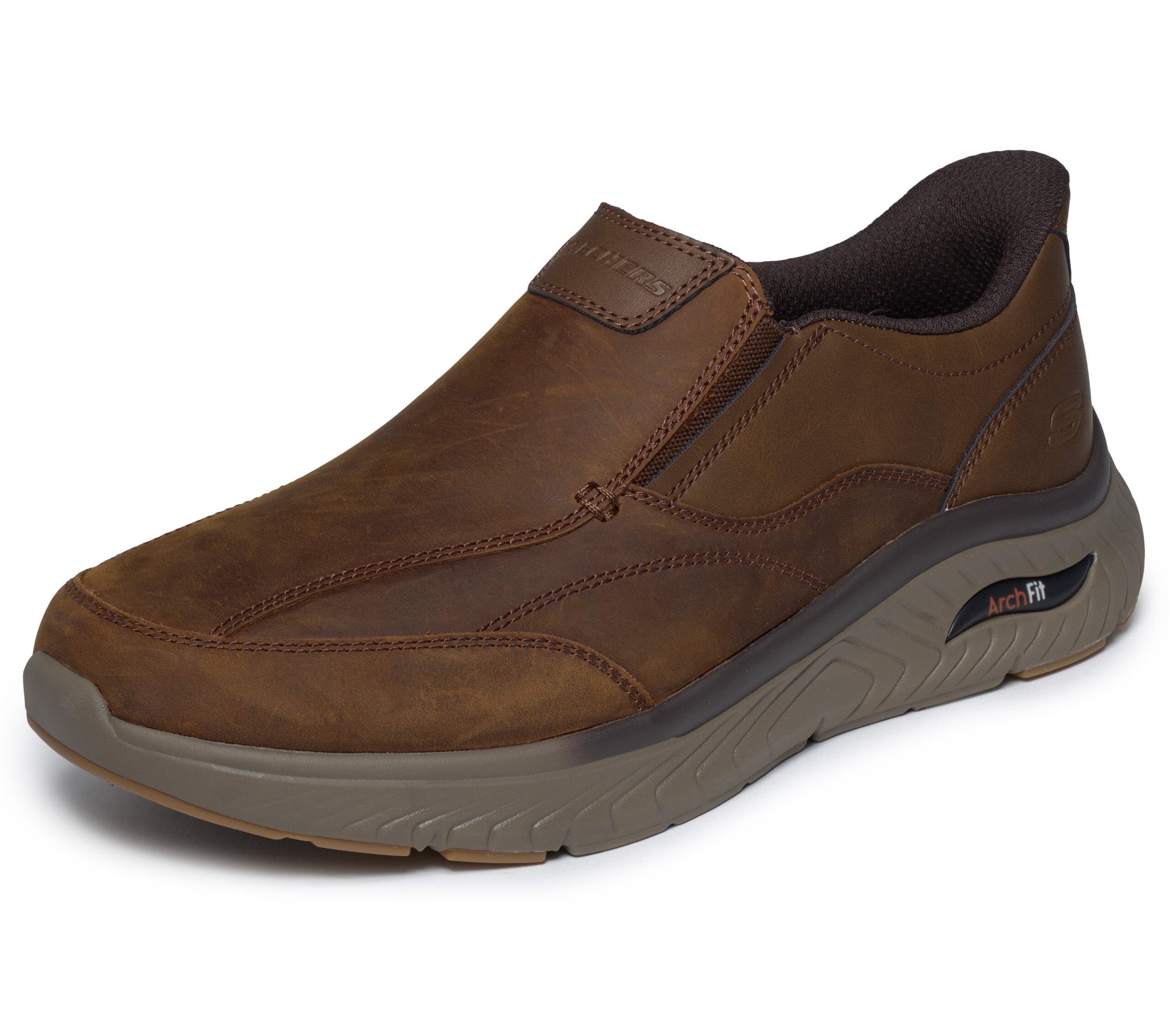 Skechers Relaxed Fit: Slip-ins: Arch Fit Crosser - Oak - Brown - Image 5