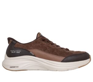 Skechers Slip-ins: Contour Foam - Cozy Fit Cordelux - Brown