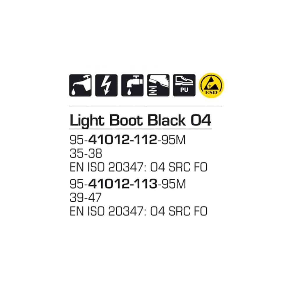 Sievi Kevytsaapas Light Boot Black O4 kumisaappaat - Image 11