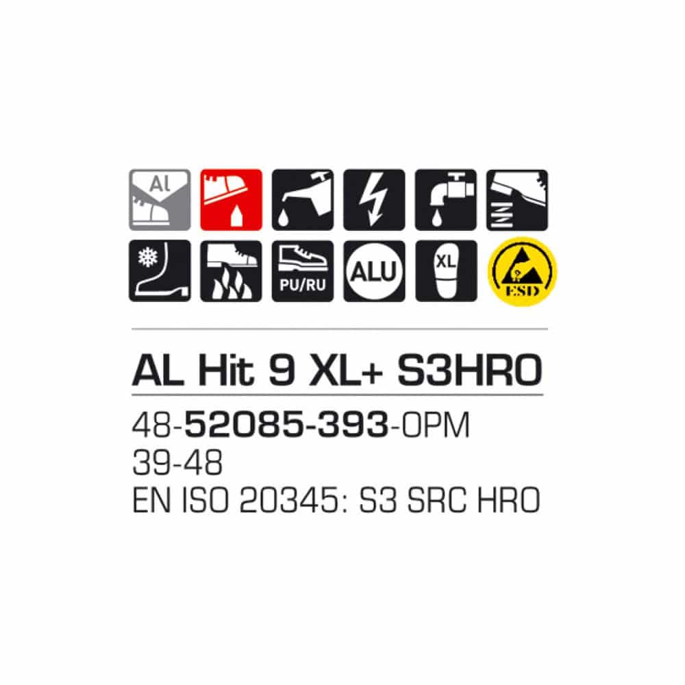 Sievi AL Hit 9 XL+ S3HRO turvakengät - Image 16