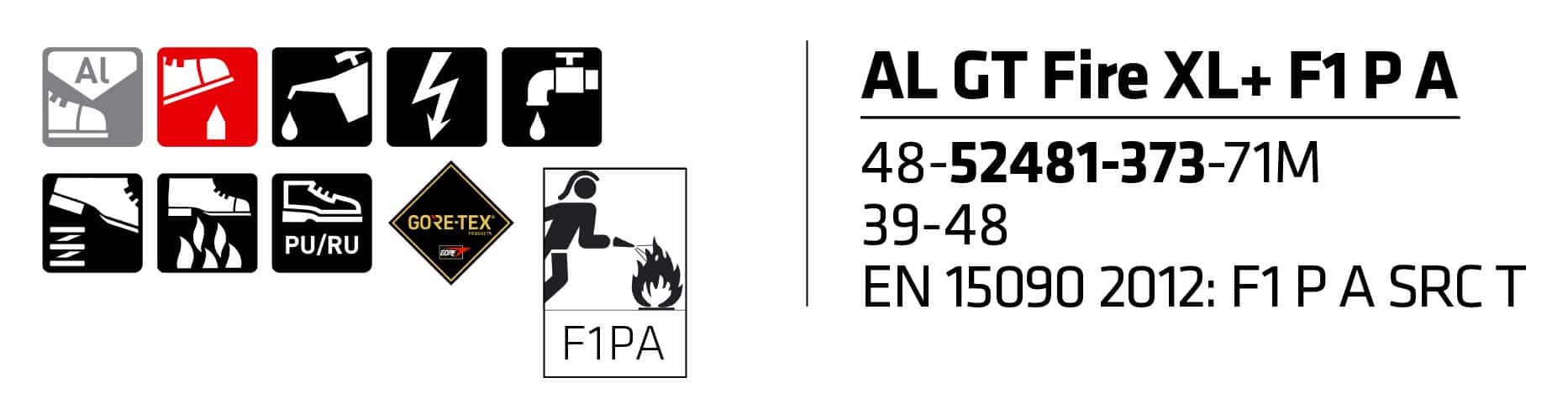 Sievi AL GT Fire XL+ F1 PA goretex palosuojatut turvakengät, palojalkineet - Image 14