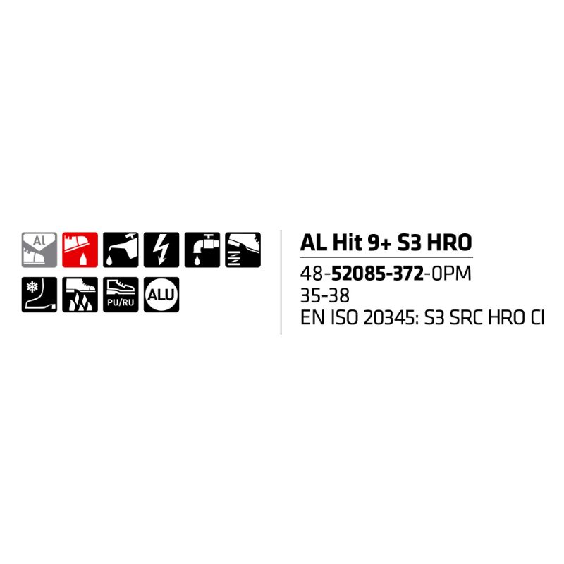 Sievi AL Hit 9 XL+ S3HRO turvakengät - Image 12