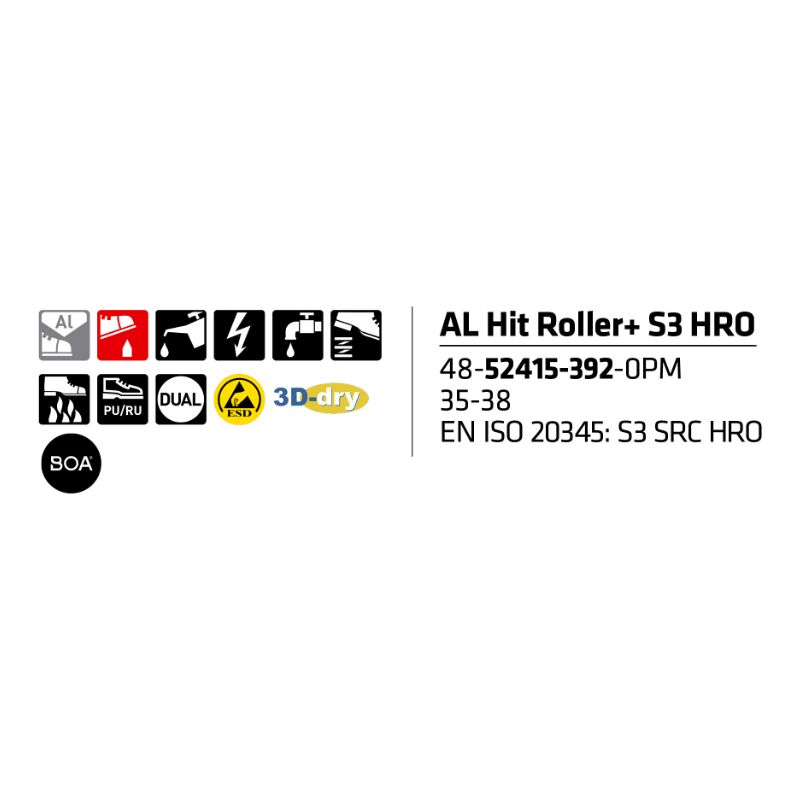 Sievi AL Hit Roller XL+ S3HRO turvakengät BOA®-kiristysmekanismilla - Image 10