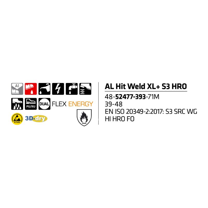 Sievi AL Hit Weld XL+ S3 HRO hitsarin turvakengät - Image 8