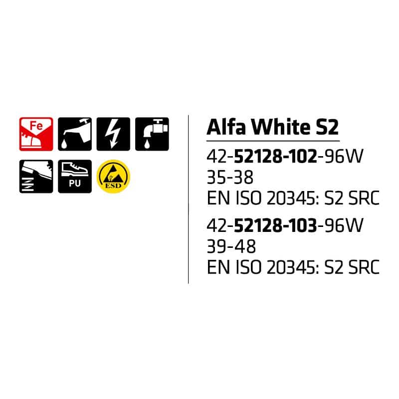 Sievi Alfa White S2 turvakengät - Image 10