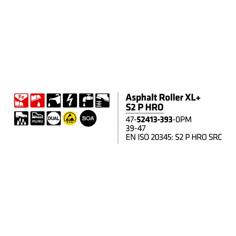 Sievi Asphalt Roller XL+ S2P HRO turvakengät BOA®-kiristysmekanismilla - Image 26