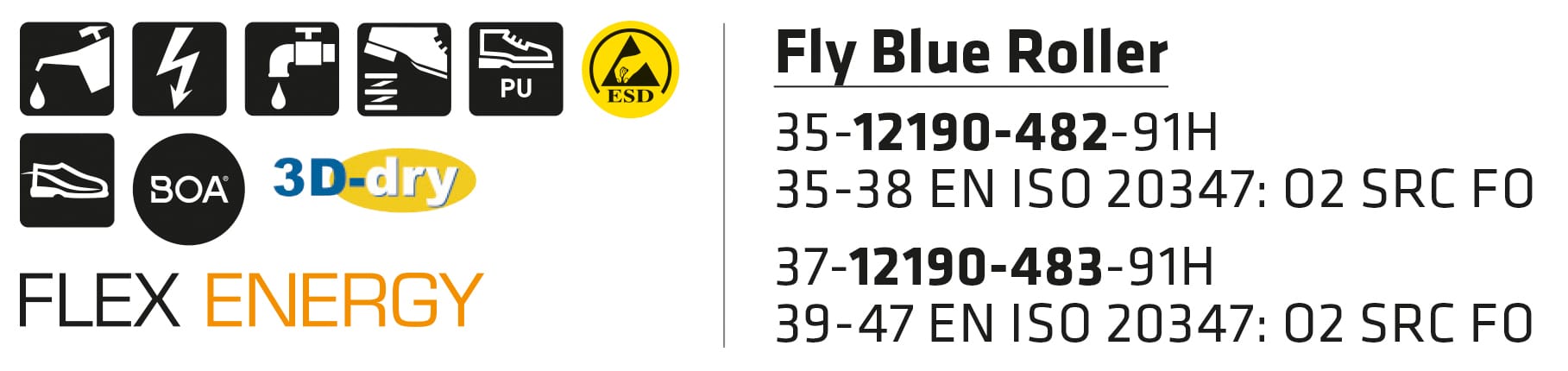 Sievi Fly Fresh Roller kävely- ja työkengät BOA®-kiristysmekanismilla - Image 21