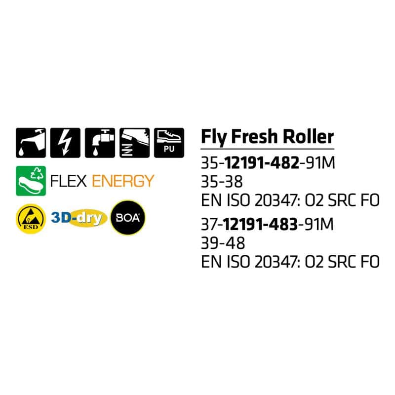 Sievi Fly Fresh Roller kävely- ja työkengät BOA®-kiristysmekanismilla - Image 16