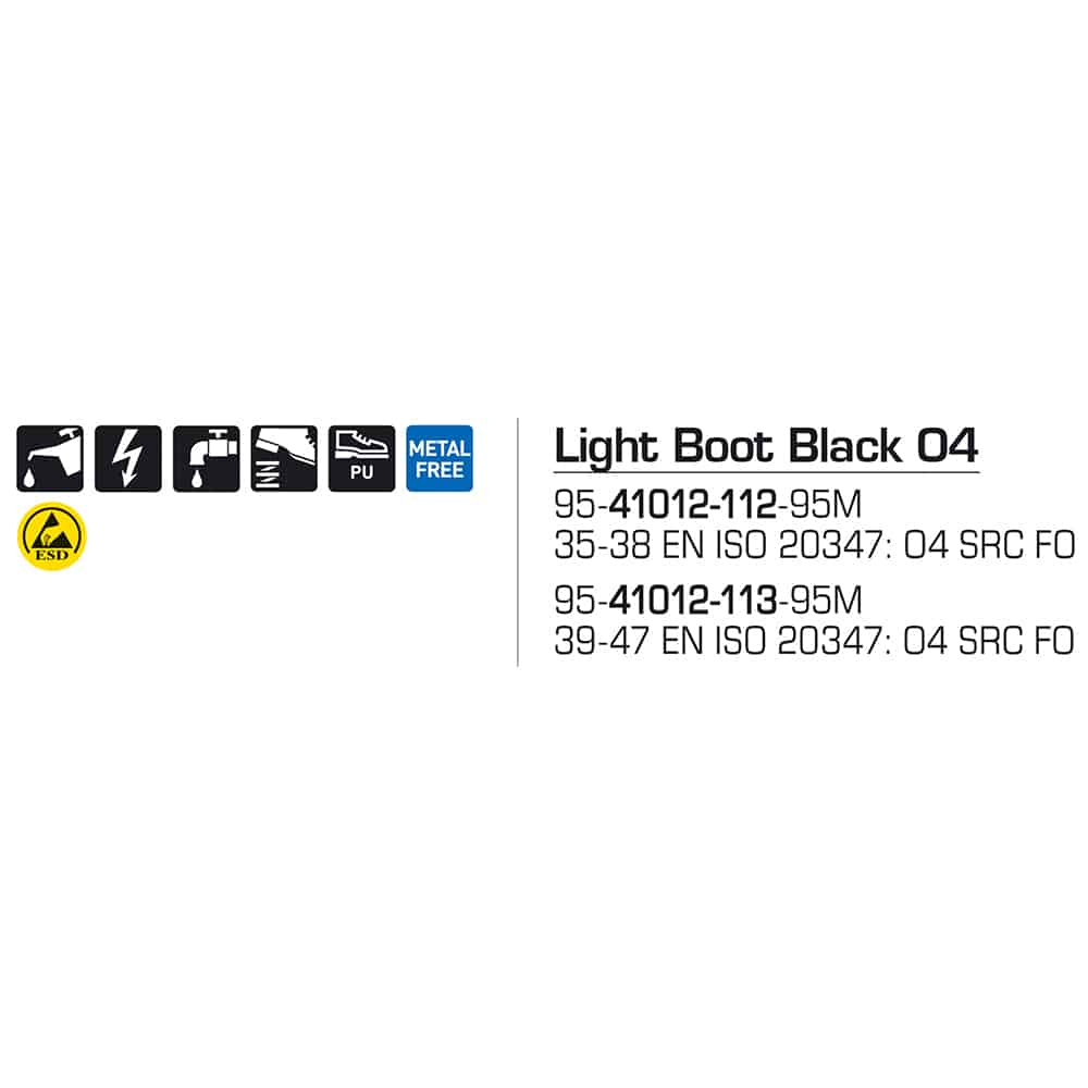 Sievi Kevytsaapas Light Boot Black O4 kumisaappaat - Image 12