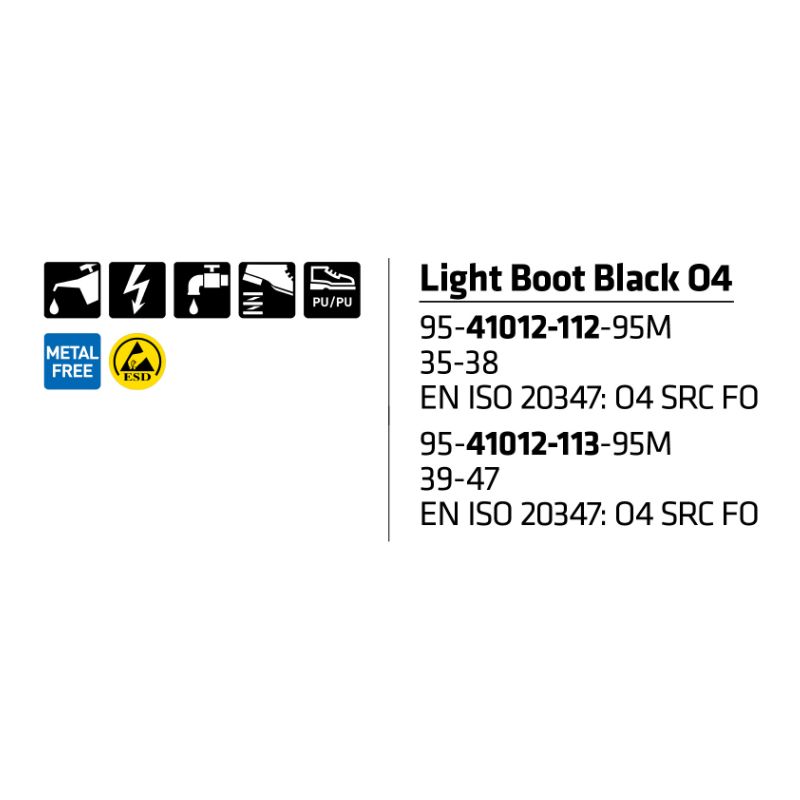Sievi Kevytsaapas Light Boot Black O4 kumisaappaat - Image 8
