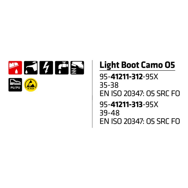 Sievi Kevytsaapas Light Boot Camo O5 kumisaappaat - Image 11