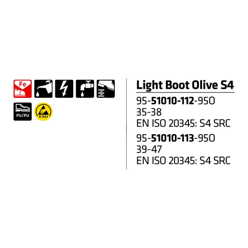 Sievi Kevytsaapas Light Boot Olive S4 kumisaappaat turvakärjellä - Image 10