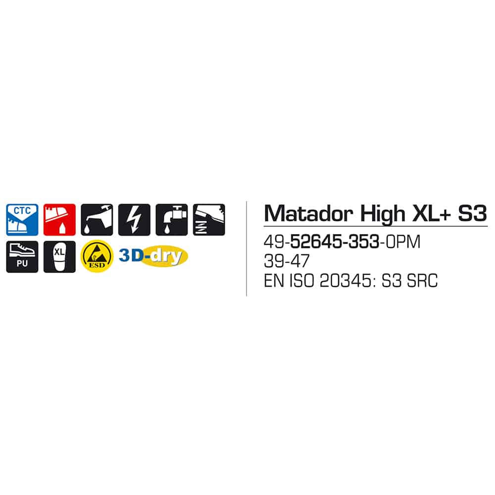 Sievi Matador High XL+ S3 turvakengät - Image 18