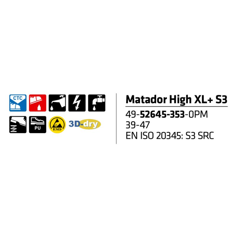 Sievi Matador High XL+ S3 turvakengät - Image 21