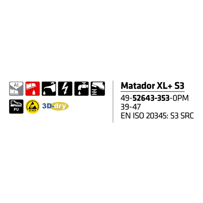 Sievi Matador XL+ S3 turvakengät - Image 18