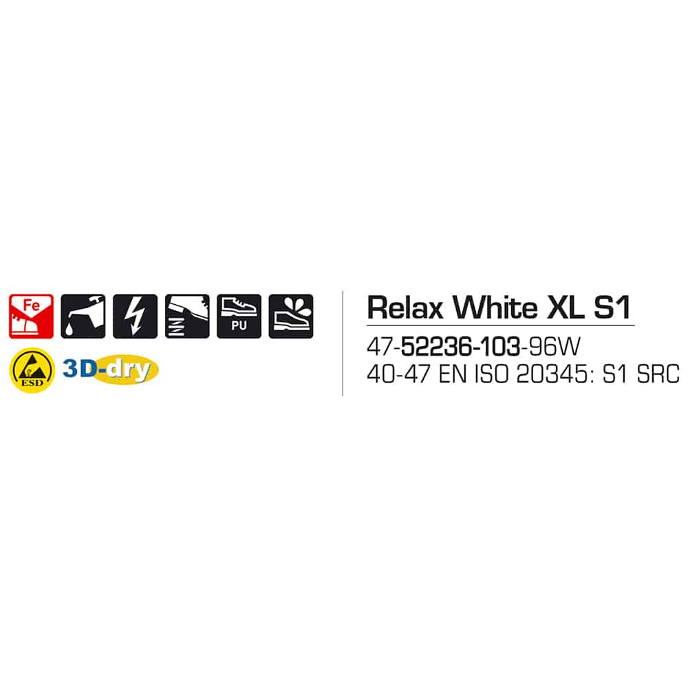 Sievi Relax CT White XL S1 turvakengät - Image 17