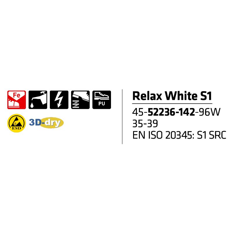Sievi Relax CT White XL S1 turvakengät - Image 20
