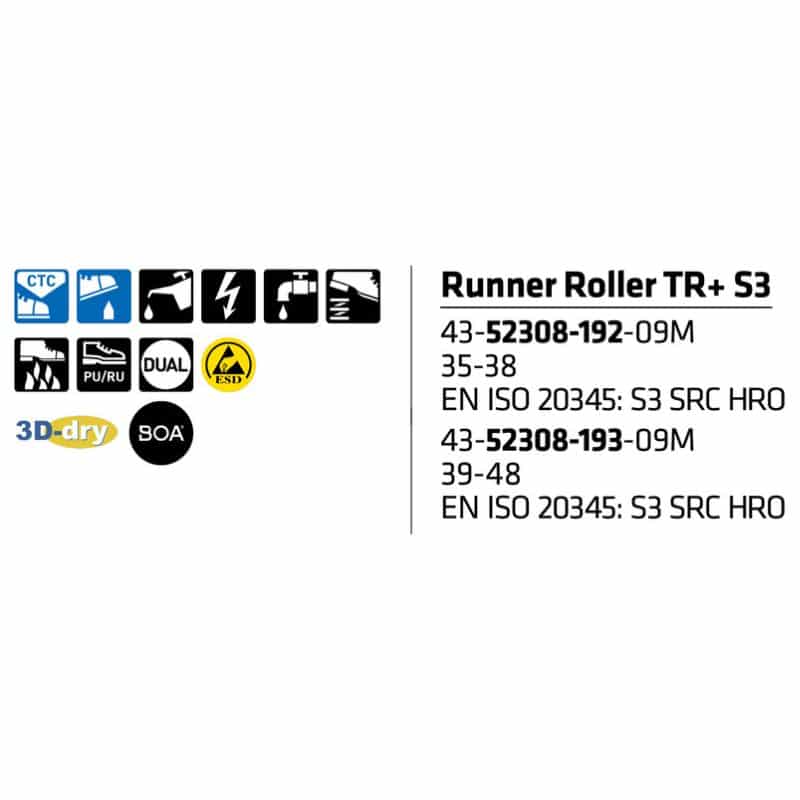 Sievi Runner Roller TR+ S3L turvakengät BOA®-kiinnityksellä - Image 7
