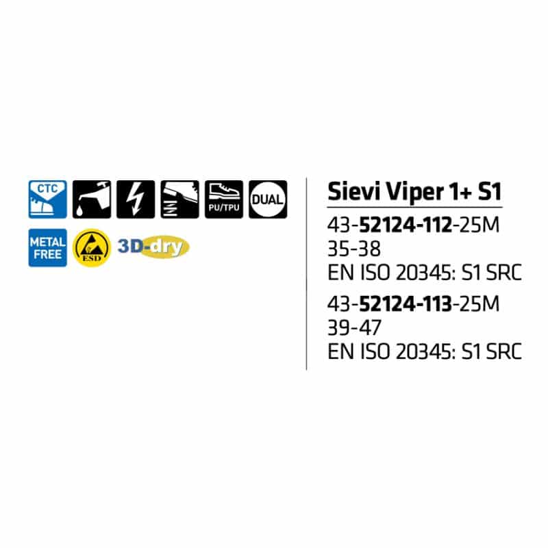 Sievi Viper 1+ S1 turvakengät - Image 7