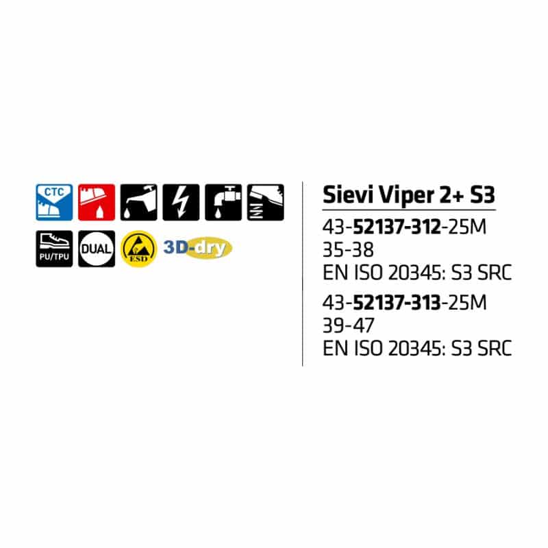 Sievi Viper 2+ S3 turvakengät - Image 8