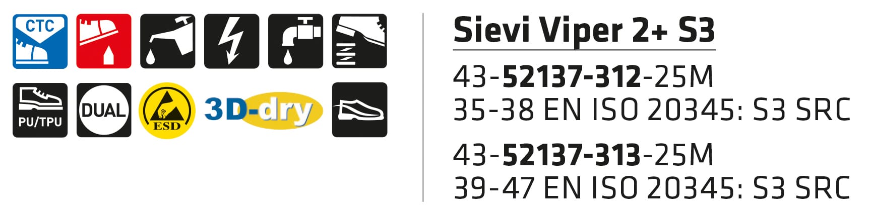 Sievi Viper 2+ S3 turvakengät - Image 11