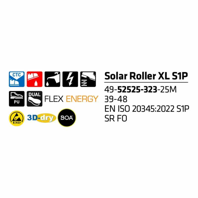 Sievi Solar Roller S1P turvakengät BOA®-kiristysmekanismilla - Image 7